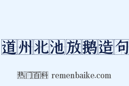 道州北池放鹅造句是什么意思的图片